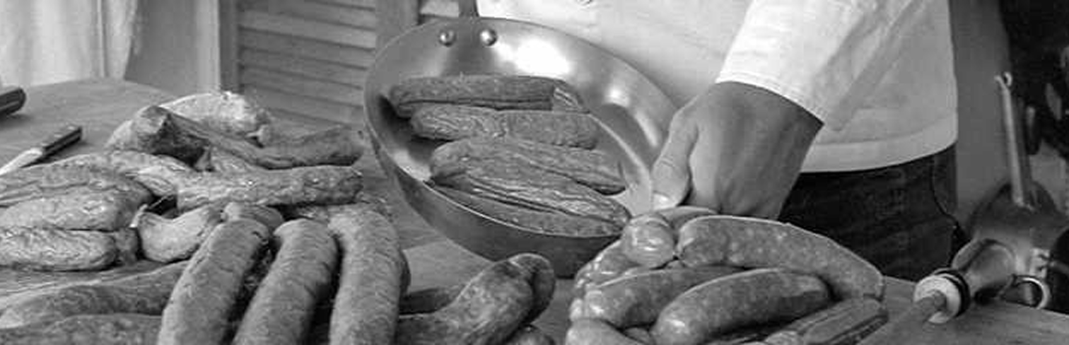 Chef making sausage